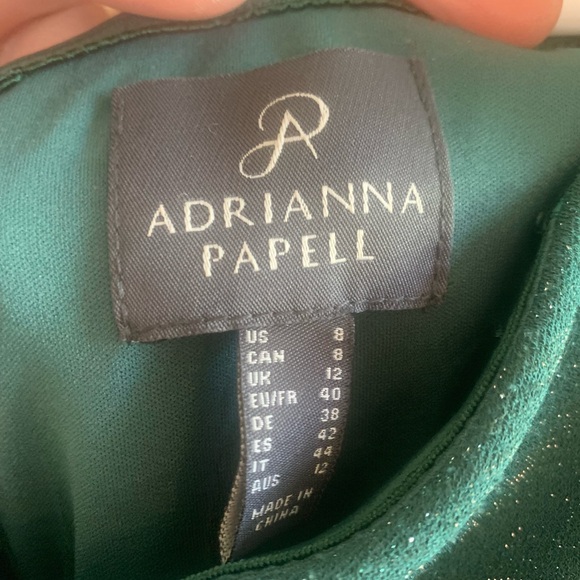 Adrianna Pappel evening dress Off Shoulder Front Slit and Rouching Sz 8 - Picture 5 of 8